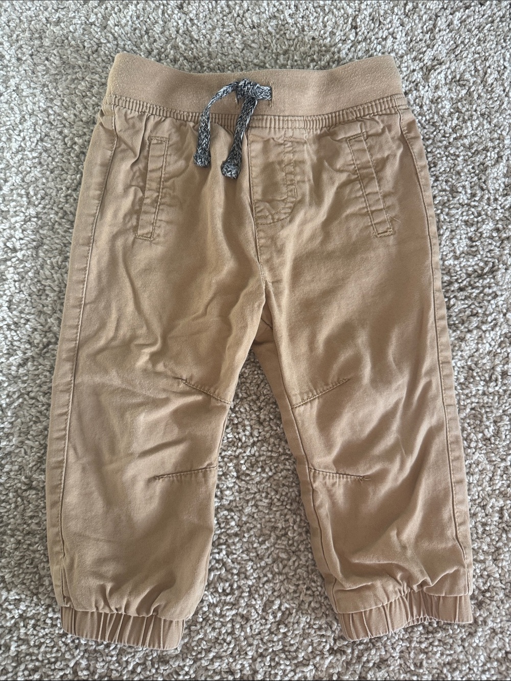 Baby Cat & Jack Tan Elastic Waist Jogger Pants - 12M